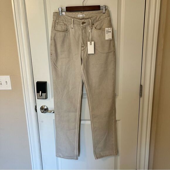 Good American 90’s Icon Straight Fit Jean Bone *Flaw - Picture 4 of 11